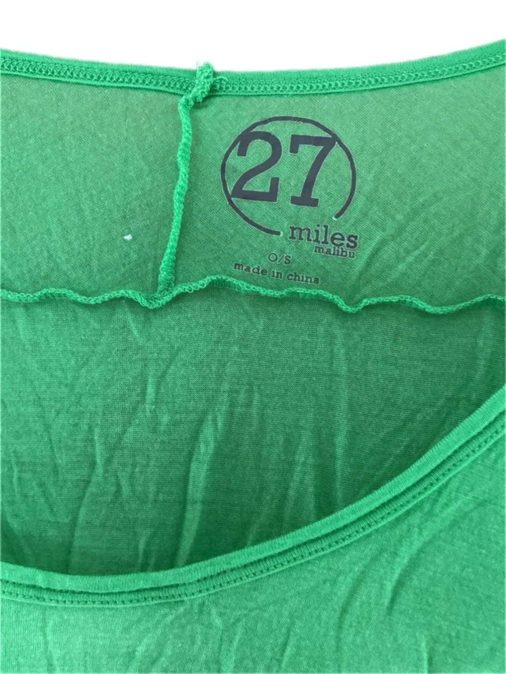 27 miles Malibu dolman sleeve/ batwing green top one size - Picture 5 of 6